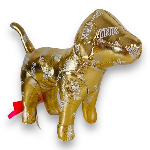 Victoria's Secret Other - Victoria’s Secret PINK Gold Mini Dog Plush 2014 Fashion Show